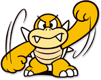 Artwork of Boom Boom from the Super Mario Bros. 3 Famicom 40th Anniversary website
