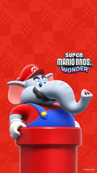 File:SMBW Elephant Mario My Nintendo wallpaper smartphone.jpg