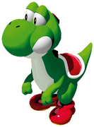Artwork of Yoshi from Super Mario RPG: Legend of the Seven Stars