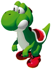 Artwork of Yoshi from Super Mario RPG: Legend of the Seven Stars