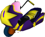 The model for Waluigi's Shooting Star from Mario Kart Wii