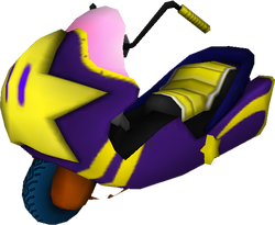 The model for Waluigi's Shooting Star from Mario Kart Wii