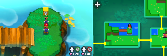 Block 28 in Dimble Wood of Mario & Luigi: Bowser's Inside Story + Bowser Jr.'s Journey.