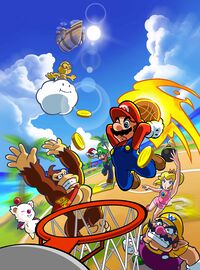 Mario Hoops 3-on-3 key artwork used on the front cover of the North American and Australian releases
