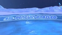 Penguin Bobsled advert in Mario Kart World