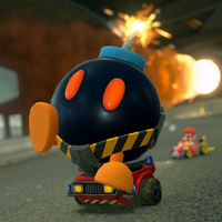A Bob-omb Car in Mario Kart World