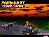 Mario racing at dusk.