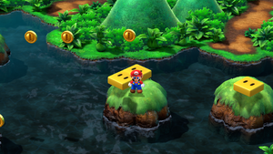 Second 10-Coin found in the first scene of Rose Way of Super Mario RPG.