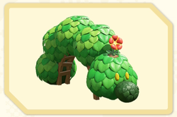 Menu icon of the Radiant Bloom (Wiggler Topiary) decoration in Super Mario Bros. Wonder – Nintendo Switch 2 Edition + Meetup in Bellabel Park.