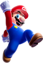 Artwork of Mario jumping from Super Mario Galaxy