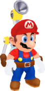 Model of Mario and FLUDD from Super Mario Sunshine.