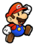 Mario jumping in Super Paper Mario