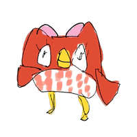 Drawing of Celeste in WarioWare Gold