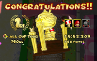 The All Cup Tour's golden trophy.