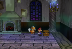First Treasure Chest in Boo's Mansion of Paper Mario.