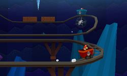 Second paperization spot in Bowser's Snow Fort of Paper Mario: Sticker Star.
