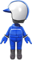 Blue Mii Racing Suit from Mario Kart Tour