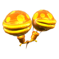 Gold Piranha Plant Balloons from Mario Kart Tour