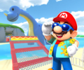 The course icon of the T variant with Mario (Sunshine)