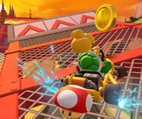 Thumbnail of the Yoshi Cup challenge from the Vacation Tour; a Combo Attack challenge set on Bangkok Rush 2T