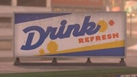 Drink billboard in Mario Kart World