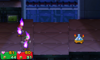Screenshot of Mario and Luigi invisible from Mario & Luigi: Superstar Saga + Bowser's Minions