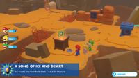 Mario and the gang find a chest in Sherbet Desert