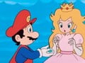 Mario giving Peach her necklace