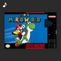 Cover image for the Top tracks playlist for Super Mario World on Nintendo Music.