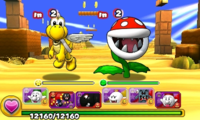 Screenshot of World 3-4, from Puzzle & Dragons: Super Mario Bros. Edition.