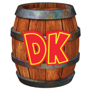 DK Barrel artwork. It uses the same barrel model as the other Kong Barrels from Donkey Kong Country: Tropical Freeze.