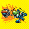 Yoshi card from a Mario Strikers: Battle League-themed Memory Match-up activity