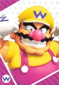 Wario close-up card from the Super Mario Trading Card Collection