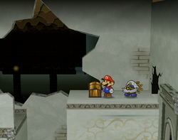 Fourth treasure chest in Rogueport Sewers of Paper Mario: The Thousand-Year Door.