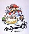 The 25th Anniversary Mario drawing Shigeru Miyamoto created for the event