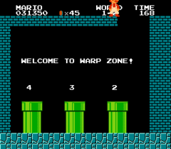 A Warp Zone from Super Mario Bros.