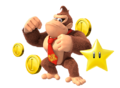 Donkey Kong with some Coins and a Star