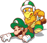Luigi and a Hammer Bro.