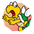 Sticker of green Koopa Paratroopa from Mario Party Superstars