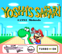 Mario and Yoshi appearing in Yoshi's Safari