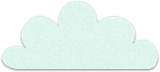 Paper cutout of a cloud