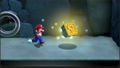 Mario running towards a Stamp.