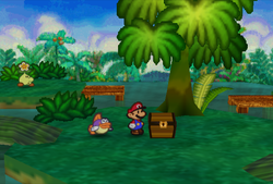 Only Treasure Chest in Jade Jungle of Paper Mario.