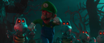 Luigi being chased by Dry Bones