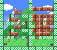 Level 3-5 map in the game Mario & Wario.