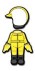 Yellow Mii racing suit from Mario Kart 8
