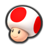 Toad's head icon in Mario Kart 8