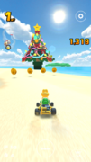N64 Koopa Troopa Beach: On the wide strip of beach before the Glide Ramp that flies the driver over a Koopa Troopa shell-like rock