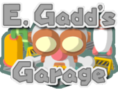 Logo for E. Gadd's Garage in Mario Party 6