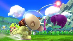 Captain Olimar's Pikmin Throw in Super Smash Bros. for Wii U